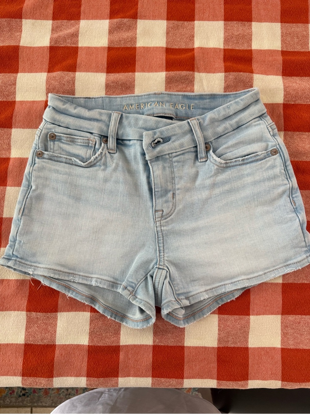 American Eagle Outfitters Light Blue Denim Jean Shorts